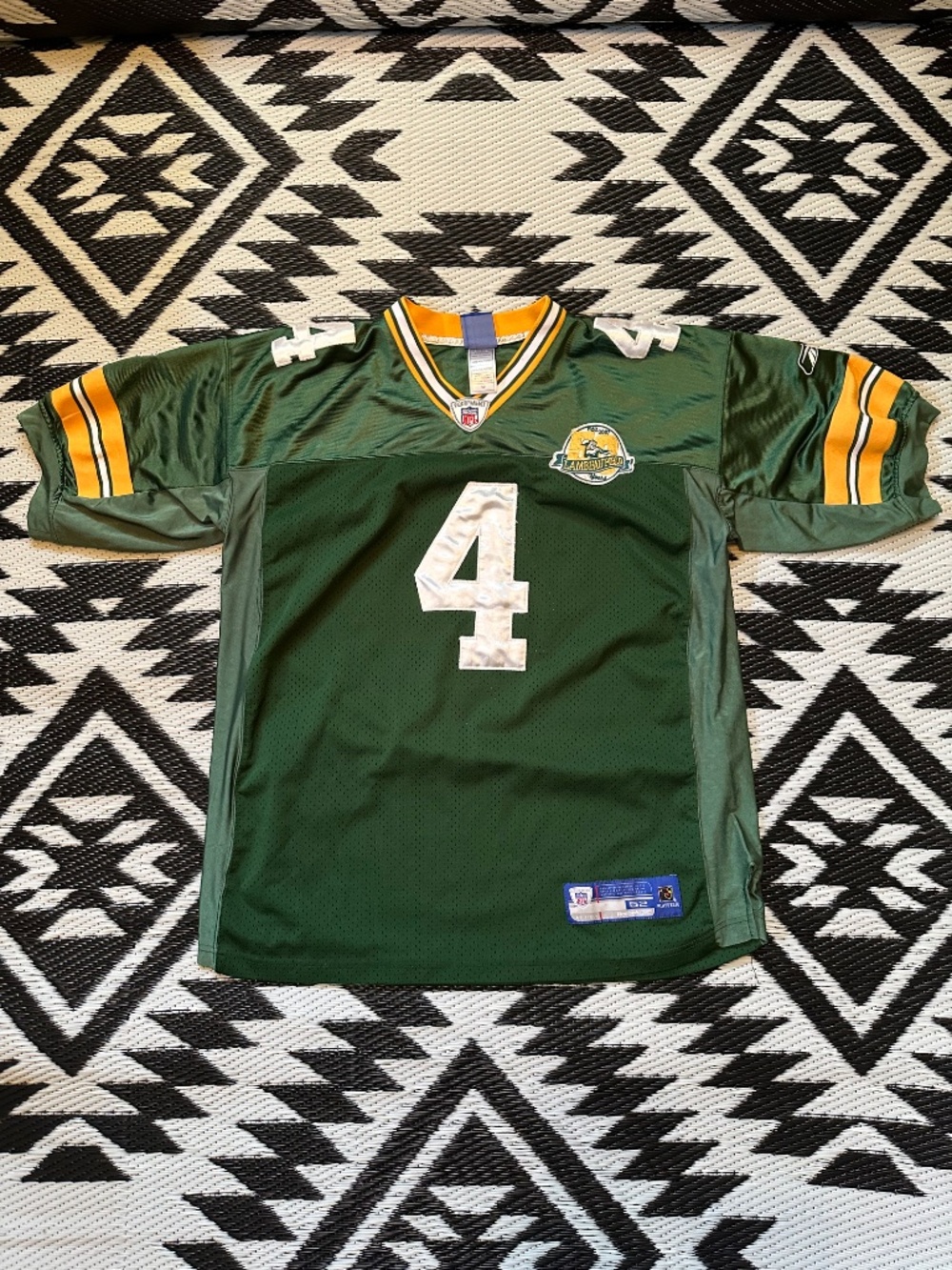 Brett Favre Green Bay Packers Lambeau Anniversary Patch NFL Football Jersey